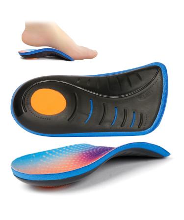 3/4 Orthotics Shoe Insoles  High Arch Support Insoles for Plantar Fasciitis  Flat Feet  Over-Pronation  Heel Pain  Relief Shoe Inserts for Running Sports Men and Women M(Men's 7-10.5  Women's9-11.5)