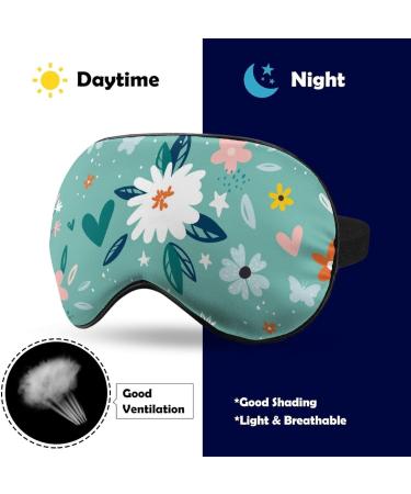 LynaRei Cute Colorful Flower Sleep Mask - Adjustable Super-Smooth Eye Mask for Men & Women - Travel and Nap Style-5 - Buy Online on GoSupps.com