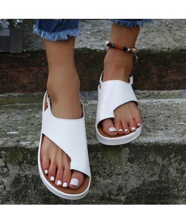 Arch Support Sandals for Women - Comfortable Breathable Toe Corrector Flip Flops for Summer | Lightweight Bunion Orthopedic Slippers for Hallux Valgus - Size 5.5 Silver - Buy Online on GoSupps.com