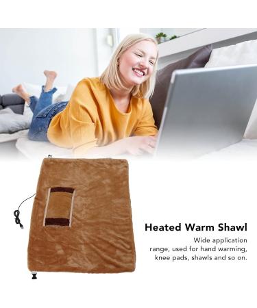 Heated Warm Scarf - 5V Low Voltage USB Flannel Heating Blanket for Home & Office - Safe & Multifunctional | Brown - Buy Online on GoSupps.com