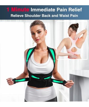 Back Posture Corrector for Men & Women | Adjustable Scoliosis Brace | Relief from Upper & Lower Back Pain - Buy Online on GoSupps.com