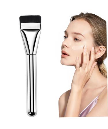 Flat Foundation Brush 5.4'' Flat Makeup Brush Thin Blade Liquid Foundation Brush Soft Bristles Contour Brush Concealer Brush for Streak-Free Coverage Natural Finish Flat Foundation Brush