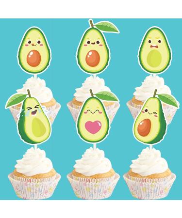 Mulukaya 21Pcs Let's Avocado Cupcake Toppers Fruit Treat Cake Picks for Avocado Themed Wedding Birthday Party Decorations - Buy Online on GoSupps.com