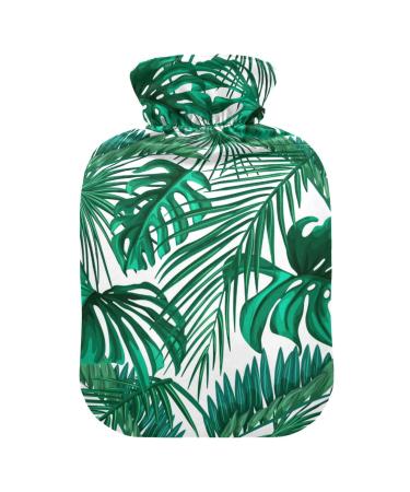 Hot water bottles with cover palm leaves hot water bag for pain relief pregnant women hot water bed warmer 2 liters 11 palm leaves