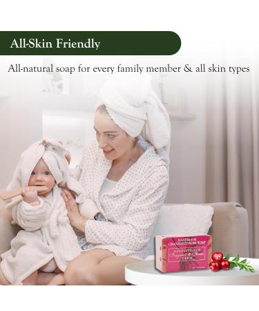 Buy ADK Natural Cranberry Rose Soap Bar - Handmade Organic Vegan Olive Oil Soap for Moisturizing Oily & Sensitive Skin - 16 oz - Buy Online on GoSupps.com