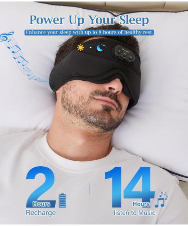 Bluetooth Sleep Headphones & White Noise Mask | 3D Eye Mask | 38 Soothing Sounds | 16hrs Playtime | Light Blocking | Auto-Off Timer | Ideal for Travel & Sleep - Buy Online on GoSupps.com