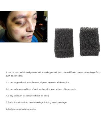 Stipple Sponge 2pcs - Realistic Scar & Wound Makeup for Halloween & Special Effects - Buy Online on GoSupps.com