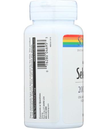 Solaray Selenium 200mcg High Potency - 100 Count - Buy Online on GoSupps.com