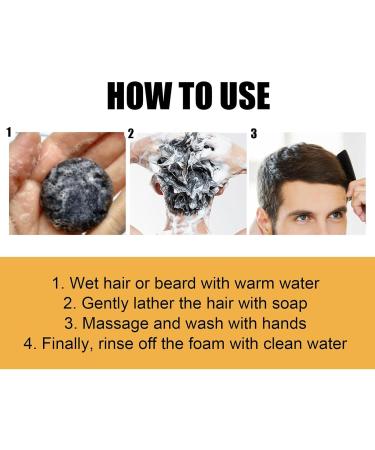 Hair Darkening Shampoo Bar for Gray HairSoap Bar Shampoo Black Hair Darkening Gray Hair Coverage Soap Cleansing and Nourishing Hair Eubeisaqi - Buy Online on GoSupps.com