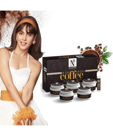 NutriGlow NATURAL'S Raw Irish Coffee Facial Kit For Deep Exfoliation Pore Cleanser Hydrate Skin Acne Treatment With Cocoa butter with Oatmeal 9.17 Oz - Buy Online on GoSupps.com