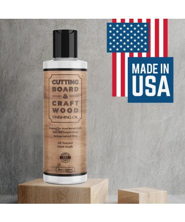 Craft Wood Finishing Oil & Conditioner - 8oz Food-Safe Citrus-Scented Oil for Cutting Boards & Kitchen Utensils - Made in USA - Buy Online on GoSupps.com