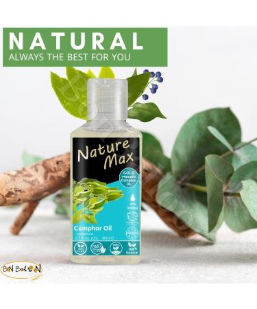 1 Pack Nature Max Camphor Oil Pure & Natural Cold Pressed Concentrated Crude Perfect Fresh For Food Cooking & Body & Hair Non Gmo No Additives Kosher Halal (1 Pack 2.70 oz / 80 ml)  - Buy Online on GoSupps.com