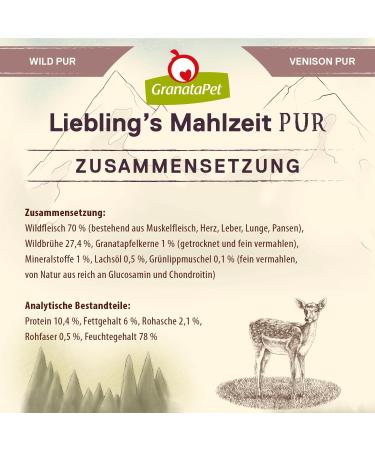 Granapet Darling's Meal Wild - Grain-Free Wet Dog Food with High Meat Content | 6 x 400g Pack - Buy Online on GoSupps.com