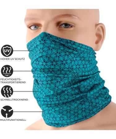 Hilltop 3x Motorcycle Multifunctional Headscarf & Bandana Set - Blue Wind Wheels for Men & Women | International Shipping Available - Buy Online on GoSupps.com