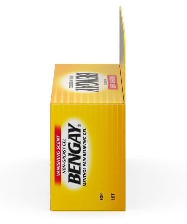 Vanishing Scent Bengay Pain Relief Gel - 2 oz | Non-Greasy Topical Pain Reliever with Cooling Menthol - Buy Online on GoSupps.com