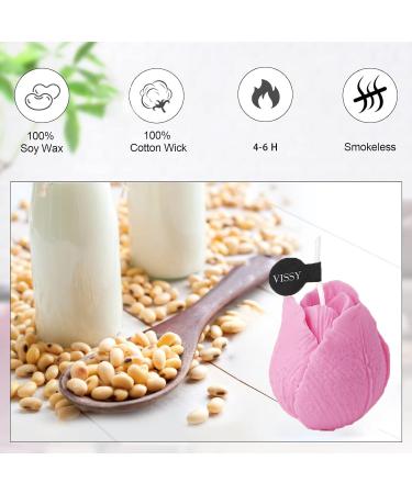 Scented Tulip Candles - Non-Toxic Decorative Candles for Home Aromatherapy & Stress Relief (Set of 4) - Shop Internationally - Buy Online on GoSupps.com