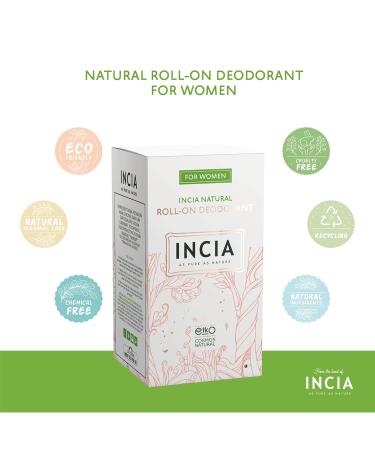 Incia Natural Deodorant | Vegan | Aluminum Free Deodorant for Women | Fresh |Cruelty Free Paraben Free Natural Fragrance (Pack of 2) Women 1.76 Fl Oz (Pack of 2) - Buy Online on GoSupps.com
