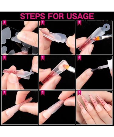 Melliex 120-Piece Dual Nail Forms Set - Nail Extension Gel Forms & 48 Nail Stickers for UV Acrylic Nail Tools - Buy Online on GoSupps.com