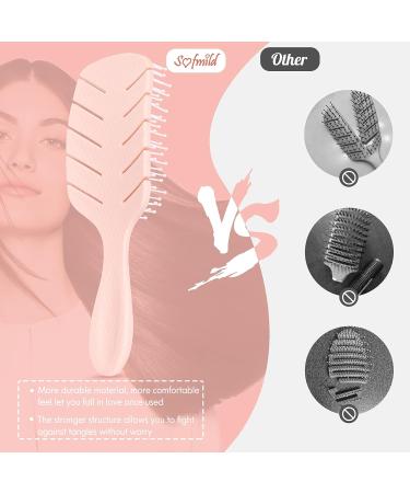 Sofmild Curved Vented Paddle Brush - Detangle & Style Faster | Flexible Bristles for Curly, Thick, Wet Hair - Buy Online on GoSupps.com