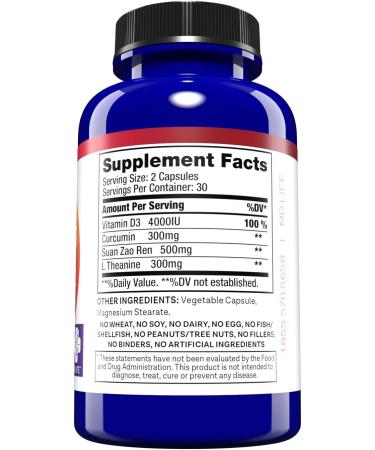MD.Life Restless Leg Relief Capsules - 60 Count with Vitamin D3 & Curcumin for Rested Legs, Restful Sleep, and Joint Health - Buy Online on GoSupps.com
