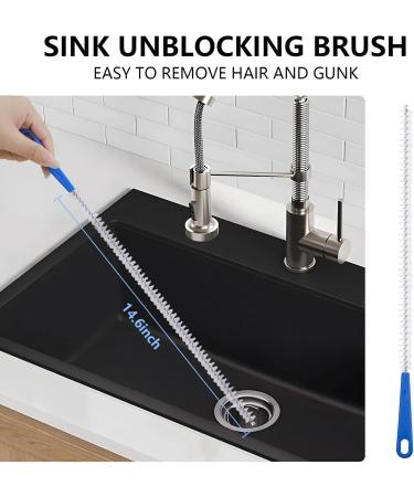 U Shaped Pipe Cleaner Bendable for Deep Cleaning Solve Clogs in Washbasins Sinks Floor Drains Unblocker Tools Set Flexible 61inch Double Ended Nylon Pipe Cleaner Brush and 17inch Sink Unblocker - Buy Online on GoSupps.com