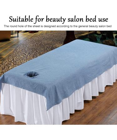 Buy Verdant Touch Cotton Bed Sheet Cover - Massage Spa Couch with Face Breathing Hole - Navy Blue | International Shipping Available - Buy Online on GoSupps.com