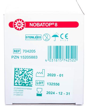 Nobatop-steril 8 Nonwoven Compresses - White 5x5 cm (50 pcs) | Premium Medical Supplies for International Shipping - Buy Online on GoSupps.com
