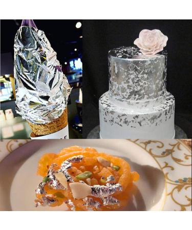 20Pcs Edible Silver Leaf Sheets 2.4x2.4 - Perfect for Beauty, Bakery, Chocolates, and DIY Crafts - Buy Online on GoSupps.com