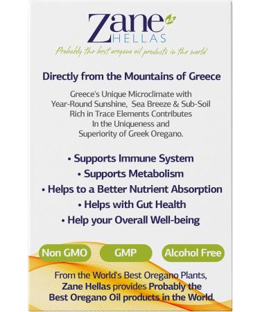 Zane Oregano Oil Capsules - 130mg Carvacrol, 150mg Oregano Oil. 30% Greek Essential Oil. 60 Softgels - Buy Online on GoSupps.com