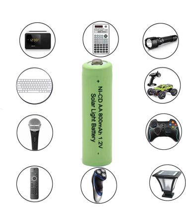 XUNTU QBLPOWER 800mAh Ni-CD AA Rechargeable Batteries - 16 Pack for Solar Lights & Garden Use - Buy Online on GoSupps.com
