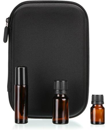 Hard Shell Essential Oil Case - Holds 12 Bottles (5ml, 10ml, 10ml Rollers) - Travel Size Organizer (Black) - Buy Online on GoSupps.com