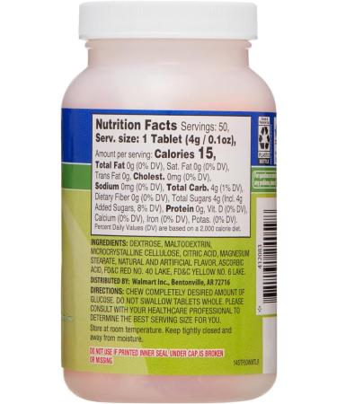 ReliOn Tropical Fruit Glucose Tablets Bundle - 50 Count Bottle and 10 Count Travel Tube + Luall Sticker - Energy Boost for Diabetes Care - Buy Online on GoSupps.com