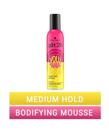 Got2b Volumaniac Bodifying Hair Mousse 8 oz - Add Volume and Body to Your Hair - Buy Online on GoSupps.com