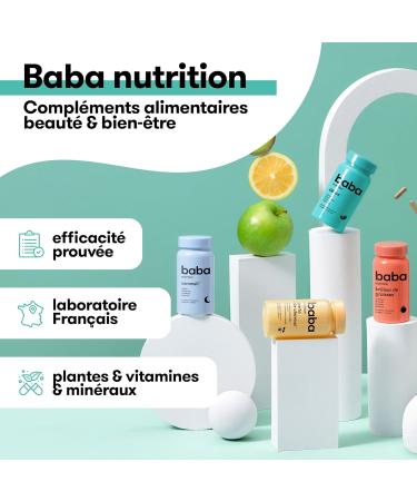 Baba Nutrition Hair & Nail Growth Supplement | Hair Care | Zinc Biotin Vitamin B6 Grape Seed Oil | 60 Capsules - Buy Online on GoSupps.com