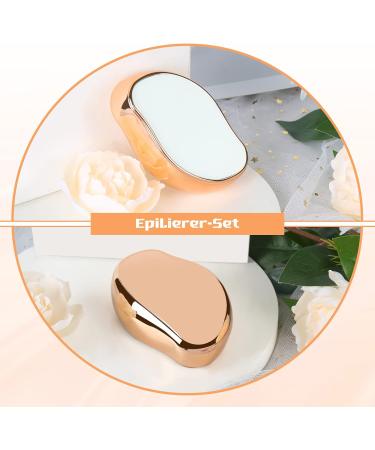 Nano Hair Remover Rubby Nano Hair Remover Stone Crystal Hair Remover Hair Removal Without Shaving Hair Smooth Skin Hair Removal Device for Leg Arm Back Women-Rose Gold - Buy Online on GoSupps.com
