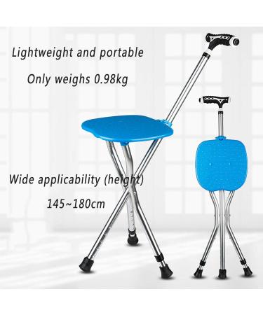 Folding Cane Chair Stool-Style Walking Stick Cane with Seat with LED Lights Collapsible Folding Stools for Adults and Seniors Travel Friendly Surprise Gift - Buy Online on GoSupps.com