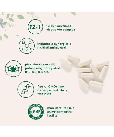 Advanced Electrolyte Complex Capsules for Hydration 240 Count Salt Pills with Himalayan Pink Salt Sodium Potassium & Magnesium Sugar Free Electrolyte Tablets with Vitamin D3 & B1 Zinc - Buy Online on GoSupps.com