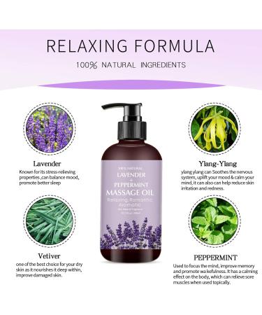 Premium Lavender Massage Oil for Relaxation & Muscle Relief - Ideal Body Oil for Men & Women - Buy Online on GoSupps.com