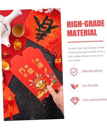 ABOOFAN 72 pcs Kids red envelopes Wallet Bag Chinese Zodiac Wedding aldult Festive Piggy Bank Paper Pocket red Envelope Lovely red envelopes Rabbit Envelope See envelopes Gift Paper Money - Buy Online on GoSupps.com