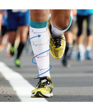 Buy DRESHOW Compression Socks for Women & Men - 7 Pairs L-XL for Sports Running Air Travel & Cycling - Best International Shipping - Buy Online on GoSupps.com
