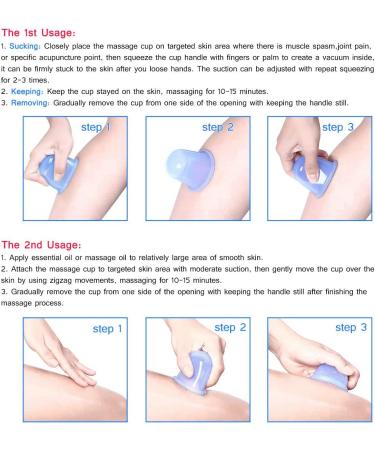 Silicone Cupping Therapy Set for Anti Cellulite & Facial Massage - Blue | ONECUPPTOP - Buy Online on GoSupps.com