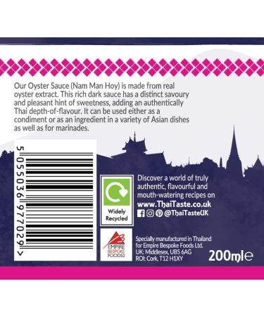 Thai Taste Nam Man Hoy Oyster Sauce 200ml - Authentic Thai Flavors - Buy Online on GoSupps.com