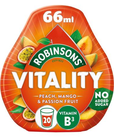 Robinsons 2x Vitality Peach Mango & Passion Fruit +2x Boost Benefit Drops Raspberry Strawberry & Acai with Vitamin B6 | By SHANZA DEPARTMENTALS - Buy Online on GoSupps.com