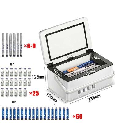 BYERZ BYERZ LED Display Mini-cool Box Car Cooling Box Cool Box Electrical Insulin Cooling Bag Car Refrigerator Diabetes Bag Medication Cooling Box Cool Box Small Medication Fridge 1 Battery - Buy Online on GoSupps.com