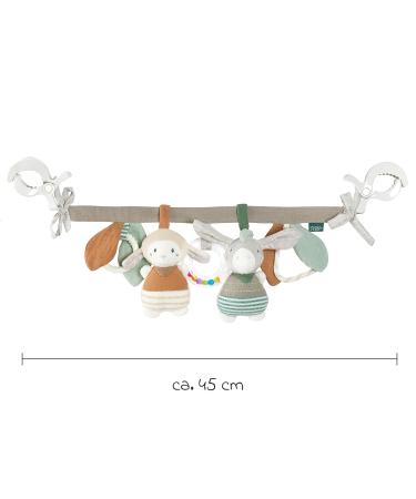 Buy Fehn Stroller Chain - Sheep & Donkey Animal Supporters | Fabric Learning Toys for Babies with Rattles & Squeakers | Promote Motor Skills - International Shipping - Buy Online on GoSupps.com