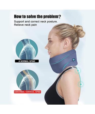 Wonder Care Neck Brace for Sleeping - Cervical Collar for Neck Pain Relief and Support - Grey-Small - Buy Online on GoSupps.com
