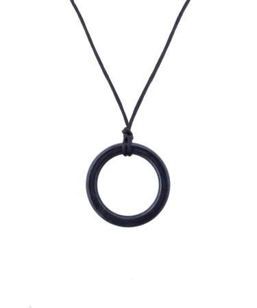 Chewish Sensory Chew Realm Halenkette - Kachtzeiten for Autism & ADHD - Black |Mundotor aid for children and adults with SPD anxiety dental need portal