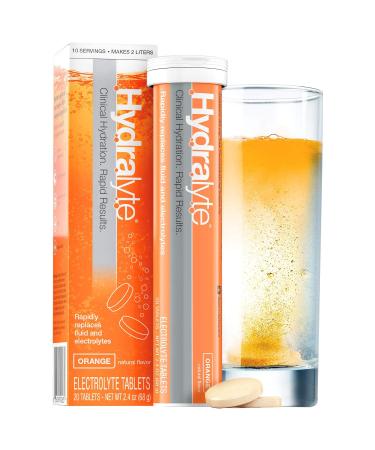 Hydralyte Effervescent Electrolyte Natural Orange Flavor 20 Tablets 2.4 oz (68 g)