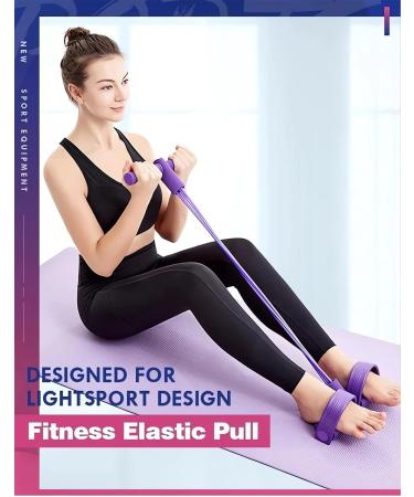 21 Fitness Resistance Bands - 4 Tube Pedal Ankle Puller - New Sit-Up & Stretch Rope with Handles for Arm Weight Exercises - Purple Workout Equipment 2023 - Buy Online on GoSupps.com