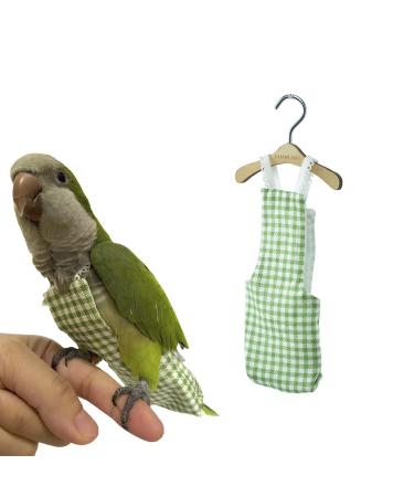 GUANLANT Quaker Parrot Flight Suits Diapers for Monk Parakeets, Cockatiels Flight Suits Liners, Parrot Clothes, Bird Training Nappy Suit Clothes with Hanger Leash Hole for Sun Conure Senegal Lorikeet